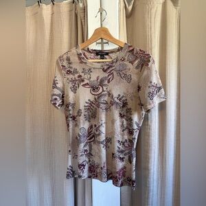 Karen Kane Mesh Floral and Paisley Top- XL